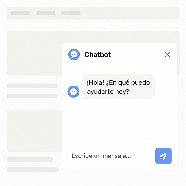 Ilustración del chatbot para sitios web